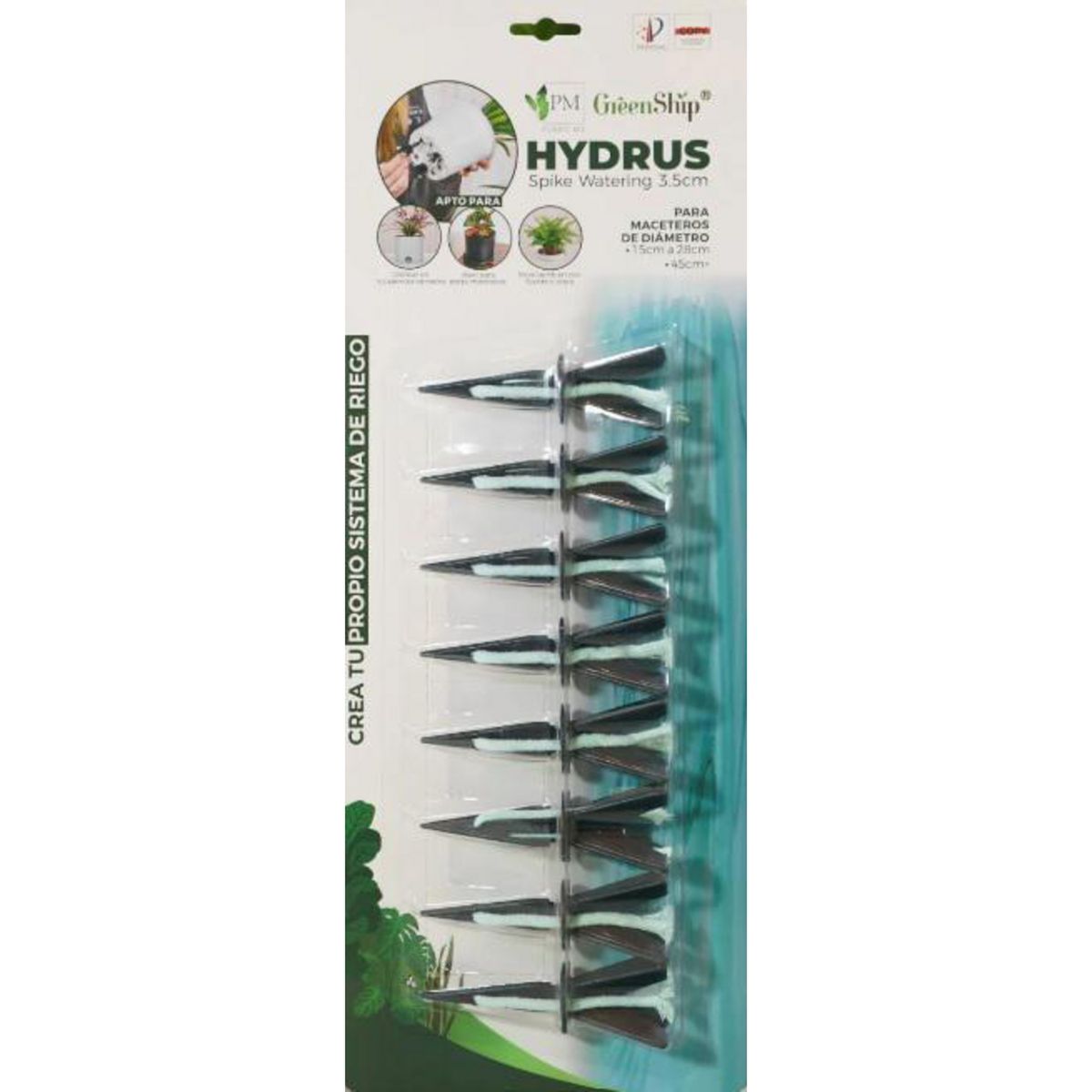 PLANT ME - Sistema autoriego Hydrus 3,5 cm 8 piezas