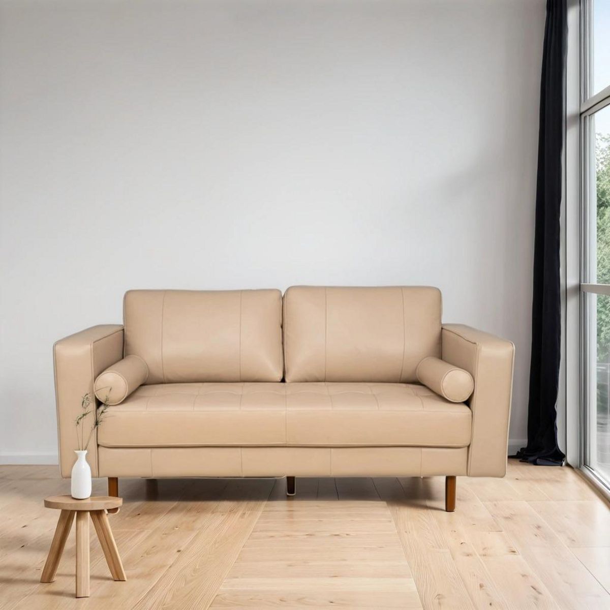 DECOCASA - Sofá 3 cuerpos Apgar Beige 180x91x95 cm Beige