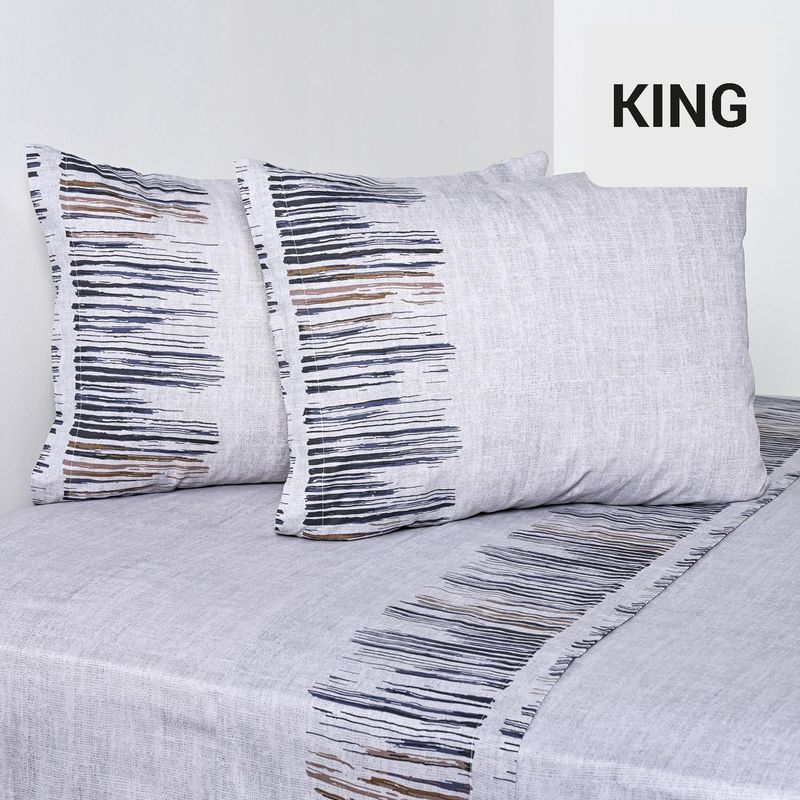 CANNON - Sabana Bluestone King 144 Hilos Estampado