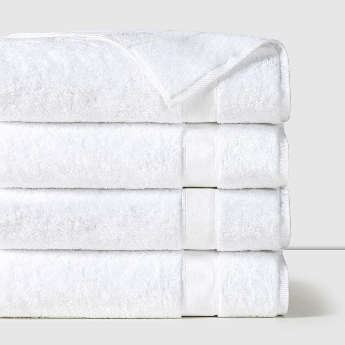 CANNON - Set de 4 Toallas 500 gr Algodón 75x150 cm Blanco