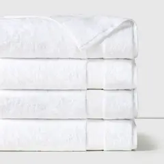 CANNON - Set de 4 Toallas 500 gr Algodón 75x150 cm Blanco