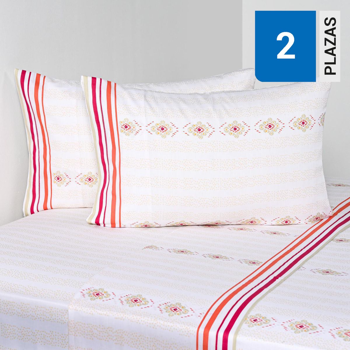 CANNON - Sabana Mandarin 2 plazas 144 Hilos Estampado