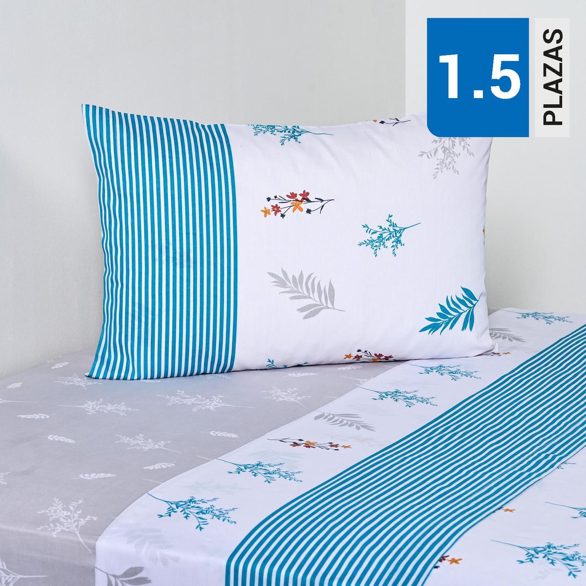 CANNON - Sabana Almond 1.5 plazas 144 Hilos Estampado