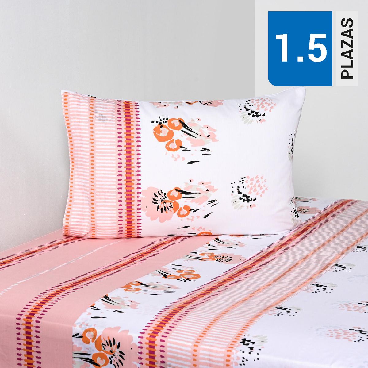 CANNON - Sabana Rodet 1.5 plazas 144 Hilos Estampado