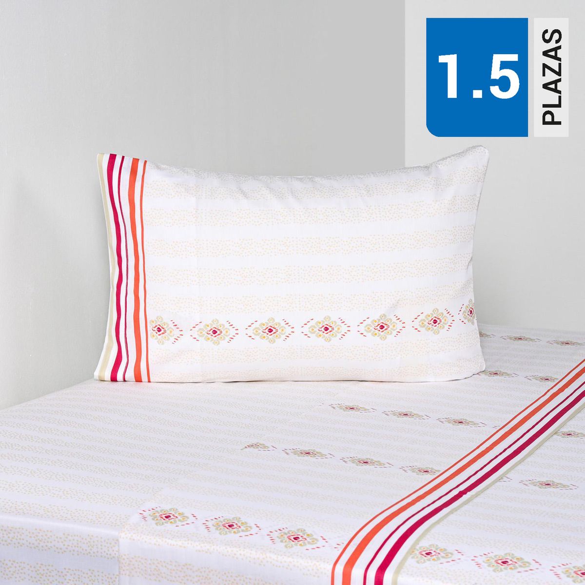 CANNON - Sabana Mandarin 1.5 plazas 144 Hilos Estampado