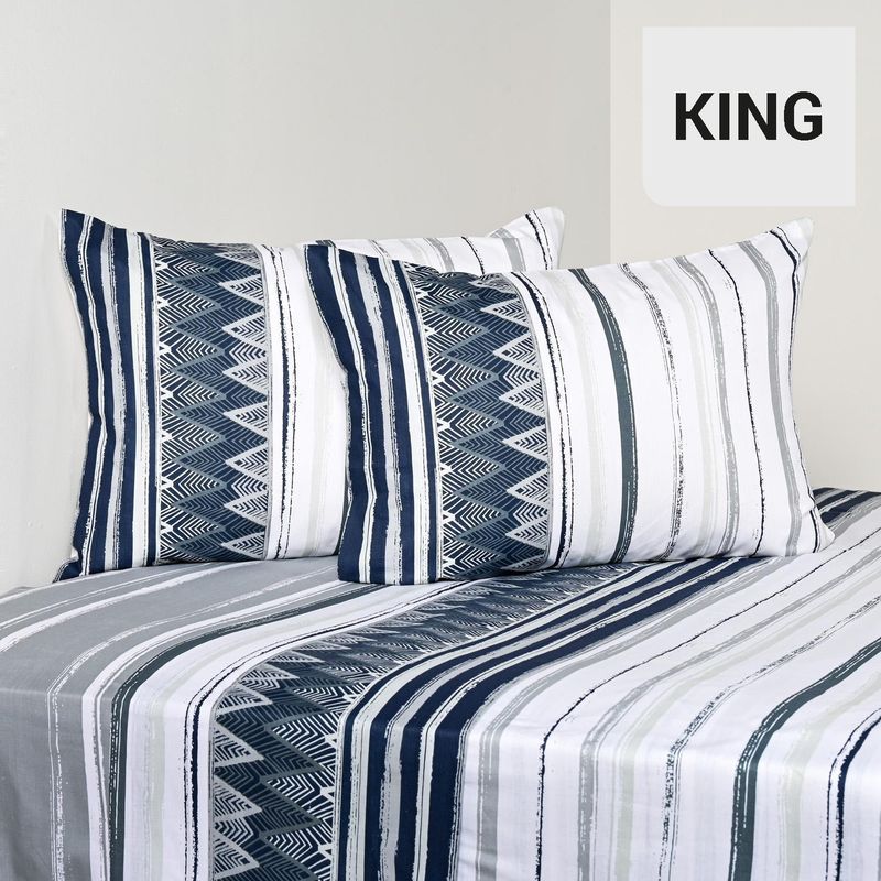 CANNON - Sabana Tempo King 144 Hilos Estampado
