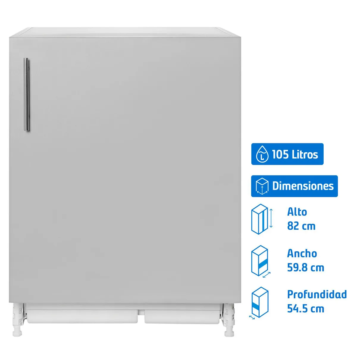 TEKA - Mini Refrigerador Integrable Top Freezer 105 Litros RSR 41160