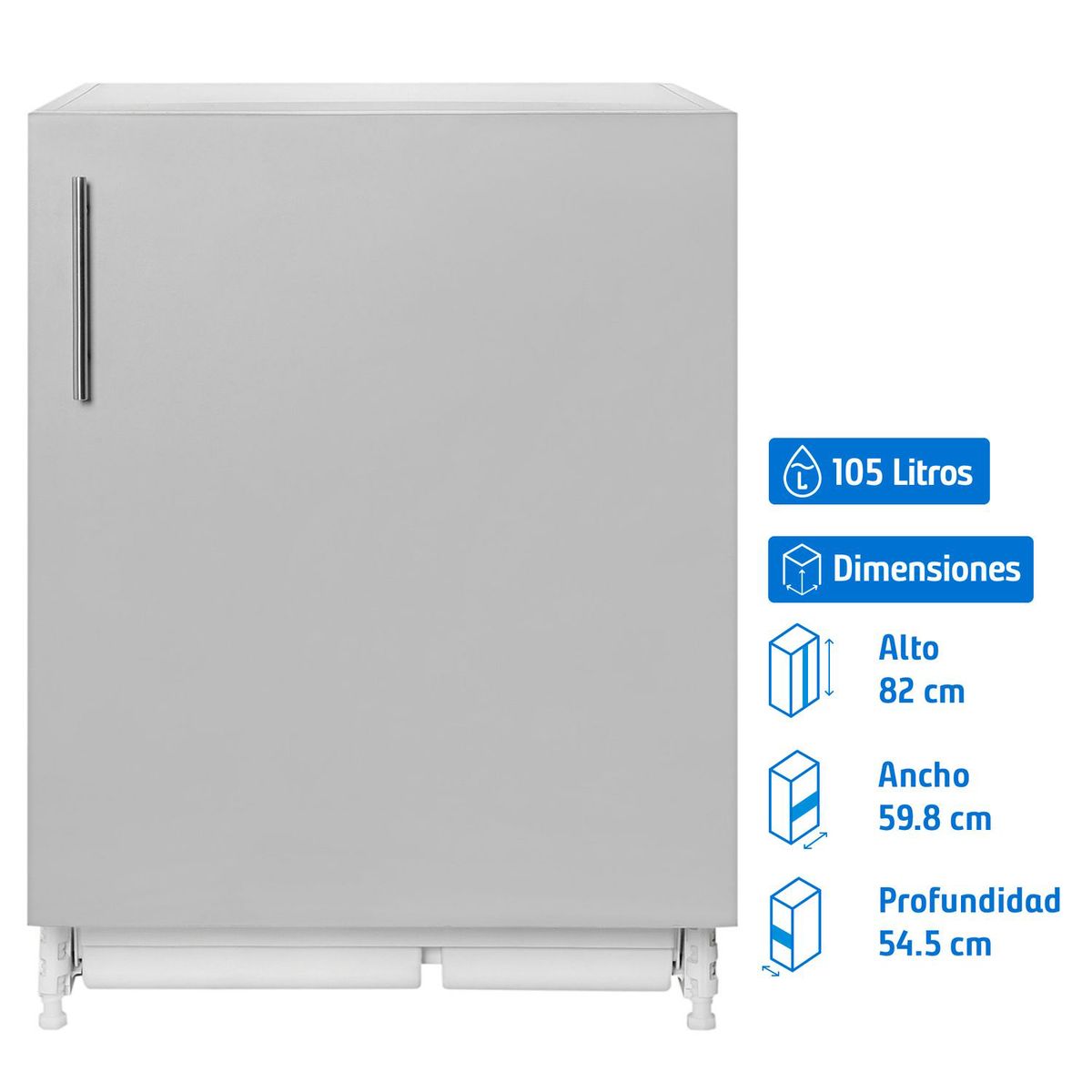 TEKA - Mini Refrigerador Integrable Top Freezer 105 Litros RSR 41160