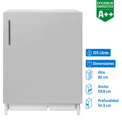 TEKA - Mini Refrigerador Integrable Top Freezer  Litros Blanco RSR 41160