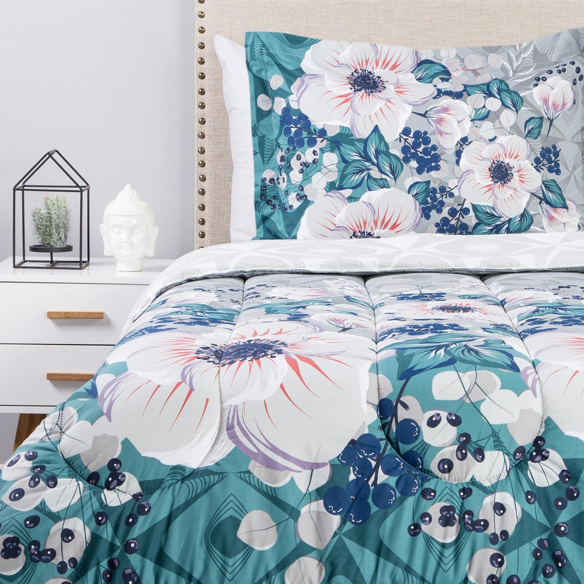 CANNON - Plumón 1.5 plazas Blossom Estampado 