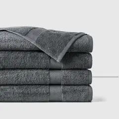 CANNON - Toalla de Cuerpo Sábana 500 gr Algodón 76x160 cm Gris