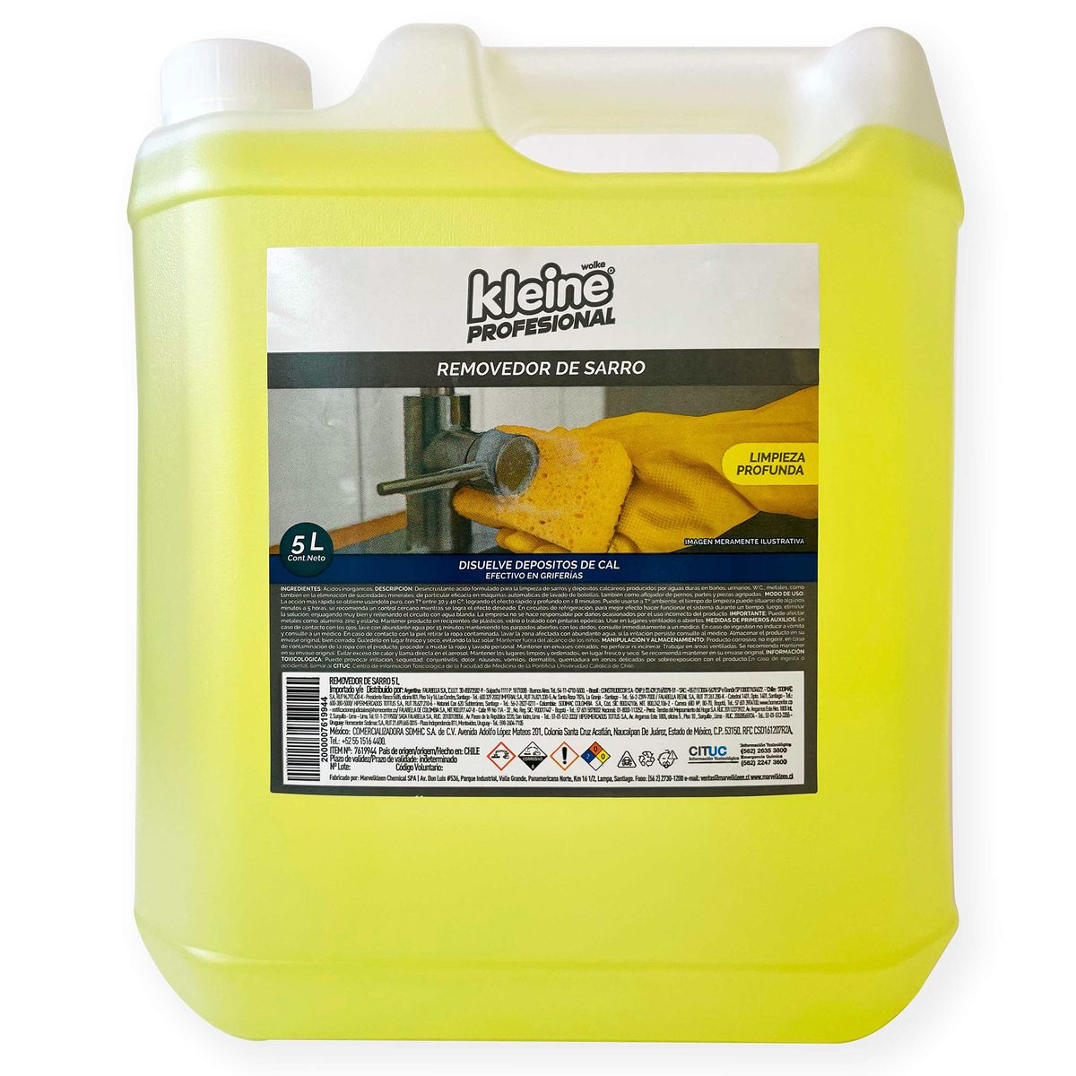 KLEINE WOLKE - Removedor de sarro industrial 5 Litros