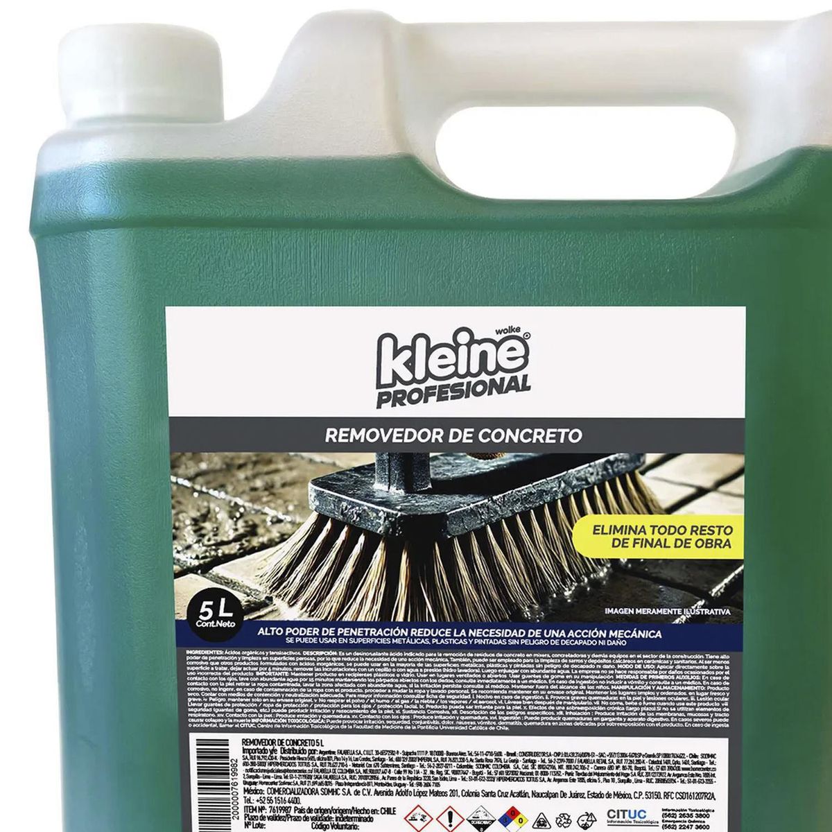 KLEINE WOLKE - Removedor de Concreto Industrial Kleine Wolke 5 Litros Líquido