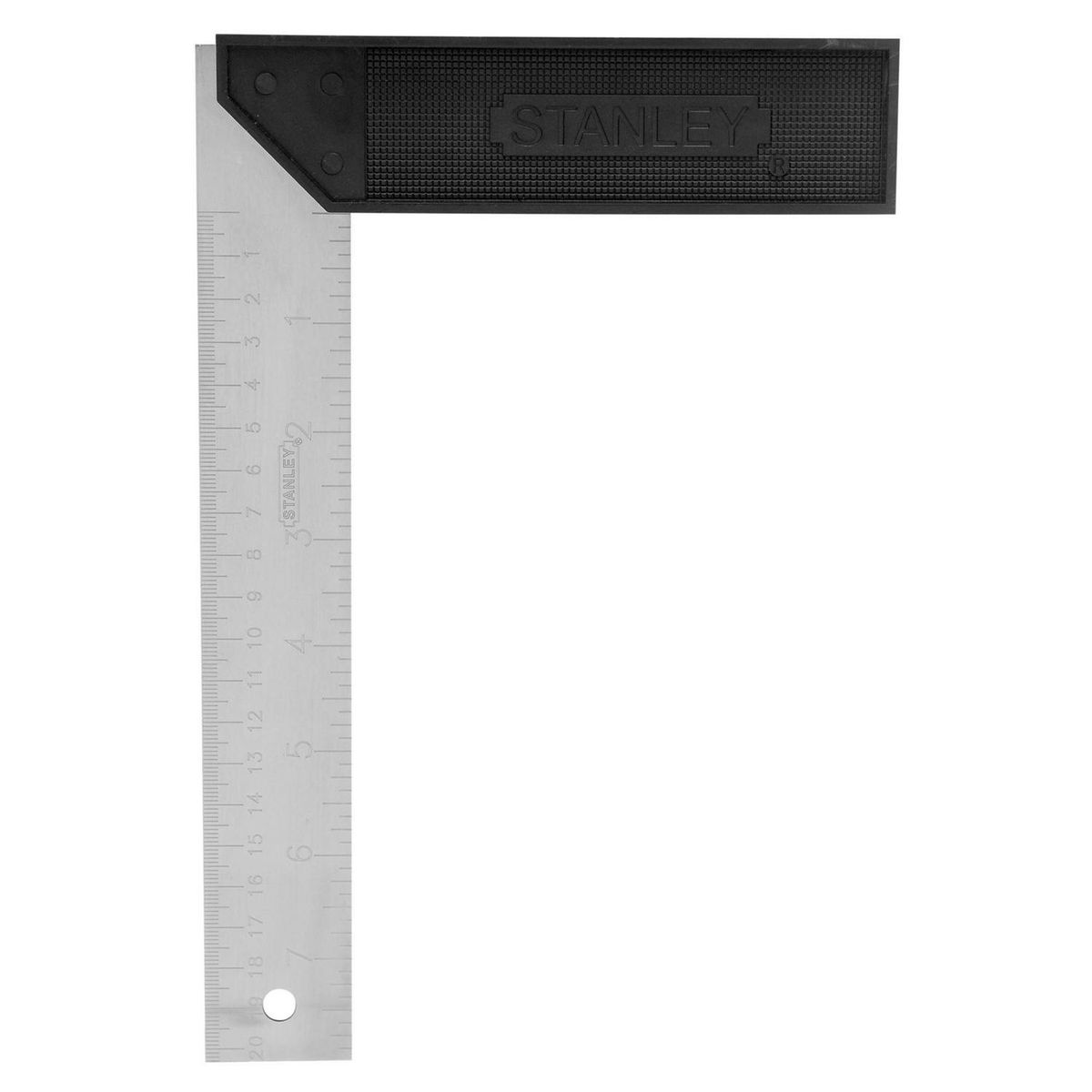 STANLEY - Escuadra Metálica Carpintería 8" Aluminio Negro