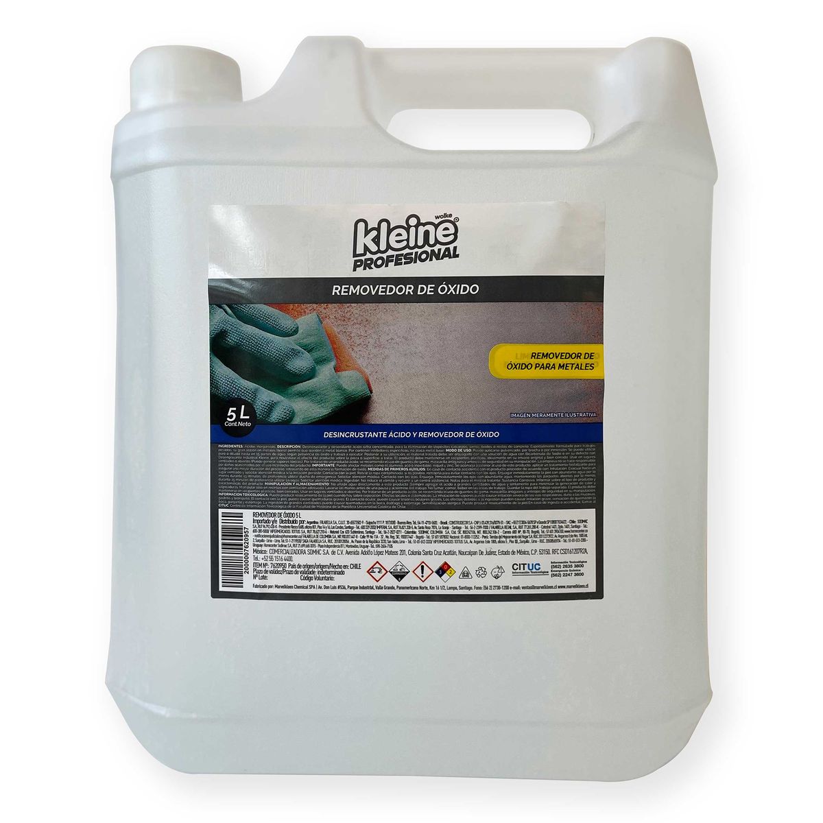 KLEINE WOLKE - Limpiador Industrial Removedor de Óxido Kleine Wolke 5 Litros