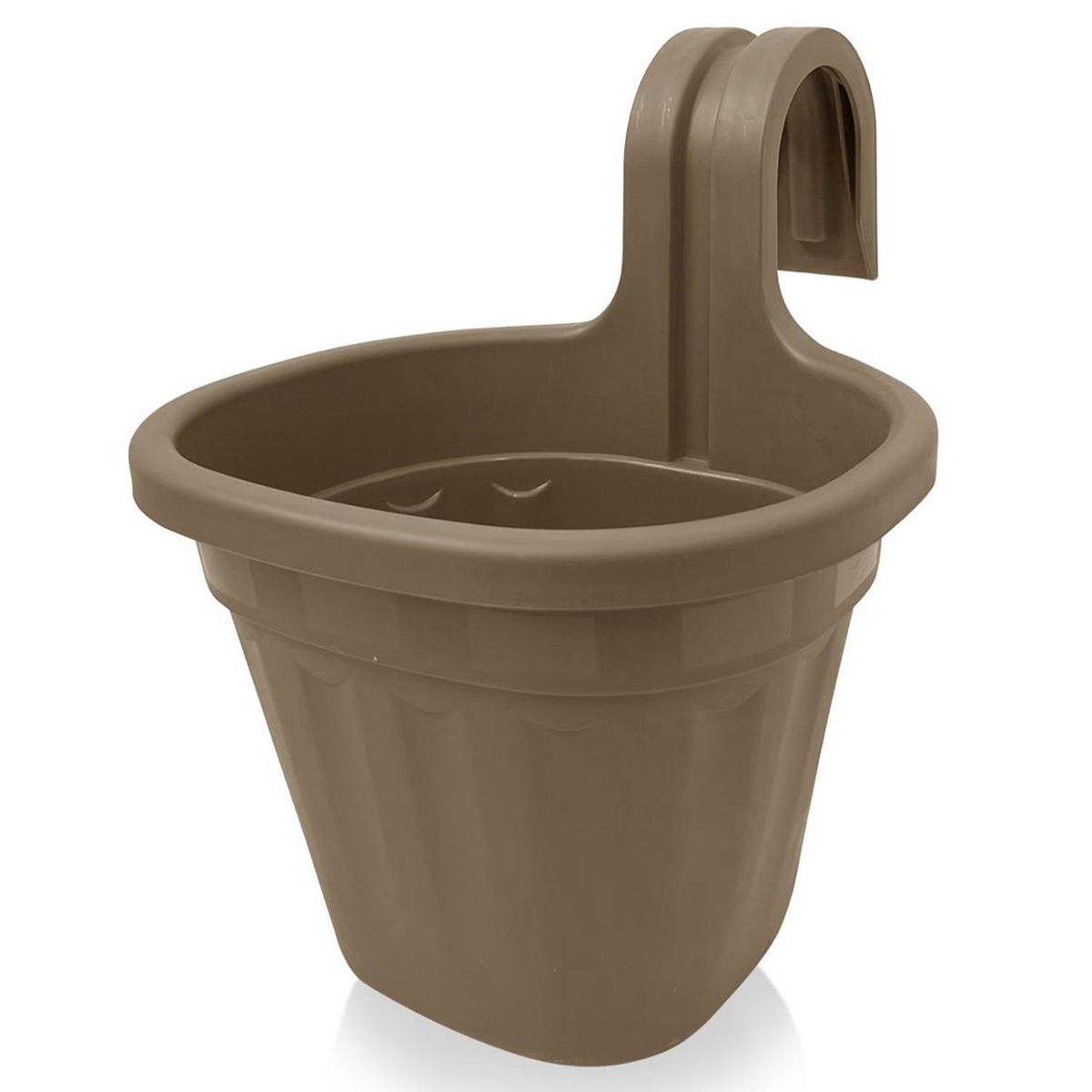 REMBRE - Jardinera para Baranda de Polipropileno 21x25 cm Taupe