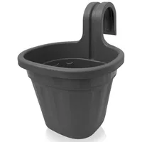 Jardinera para Baranda de Polipropileno 21x25 cm Gris