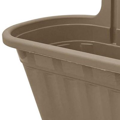 Imagen 2 del producto Jardinera para Baranda de Polipropileno 25x25 cm Taupe