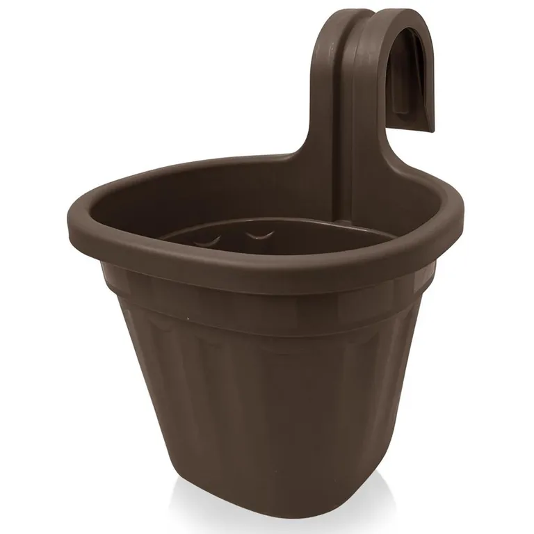 Jardinera para Baranda de Polipropileno 21x25 cm Café
