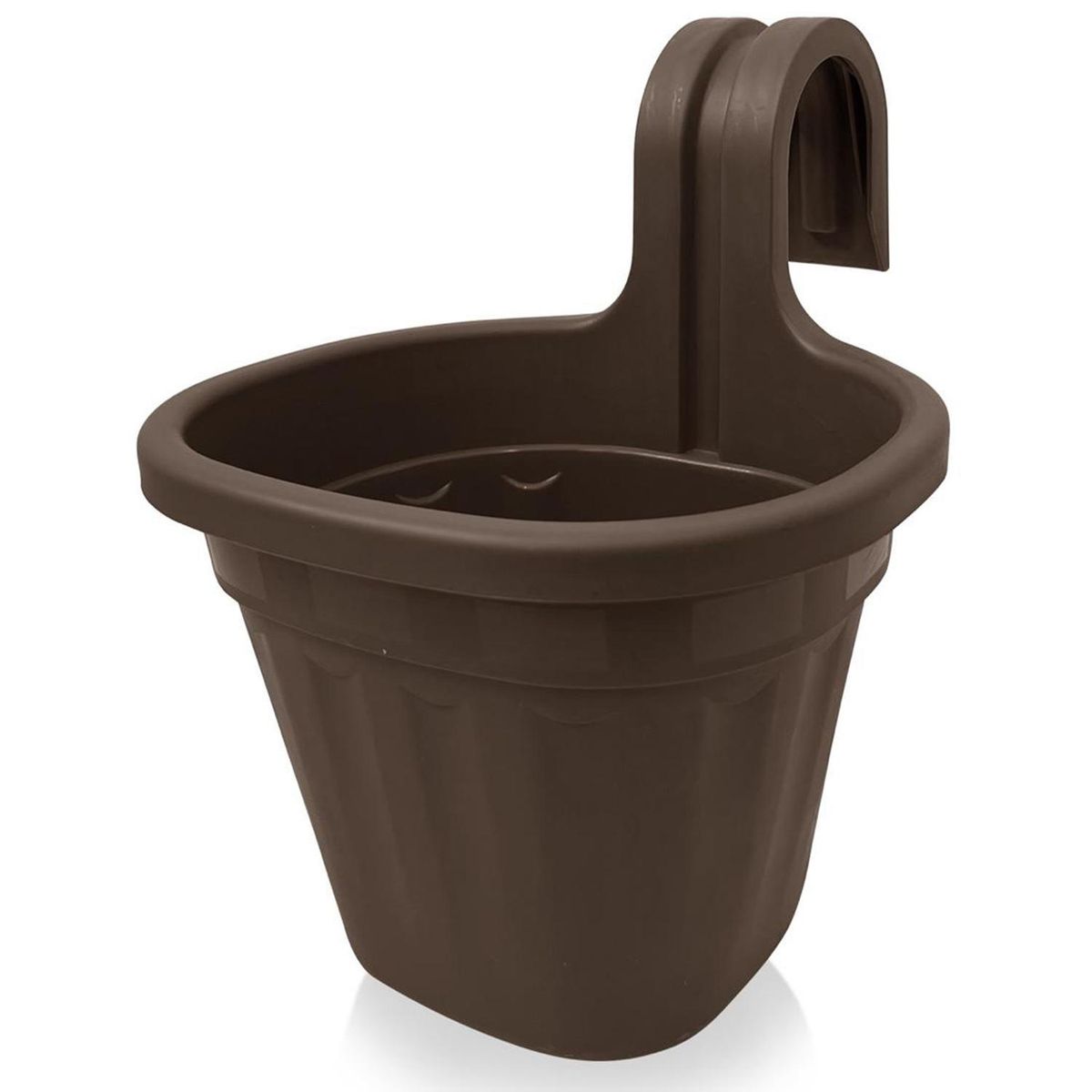 REMBRE - Jardinera para Baranda de Polipropileno 21x25 cm Café