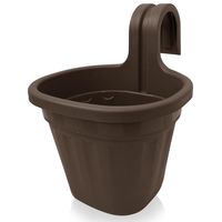 Jardinera para Baranda de Polipropileno 21x25 cm Café