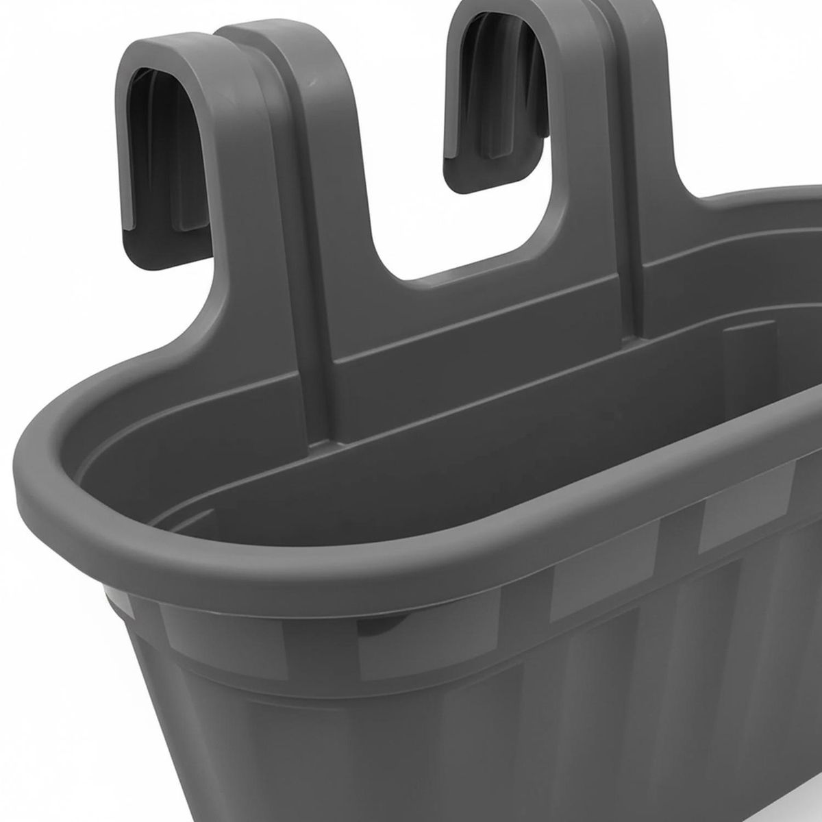 REMBRE - Jardinera para Baranda de Polipropileno 25x25 cm Gris