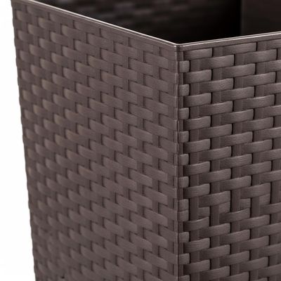 Imagen 2 del producto Macetero Estilo Ratán Cuadrada de Plástico 28.6x30 cm Marrón