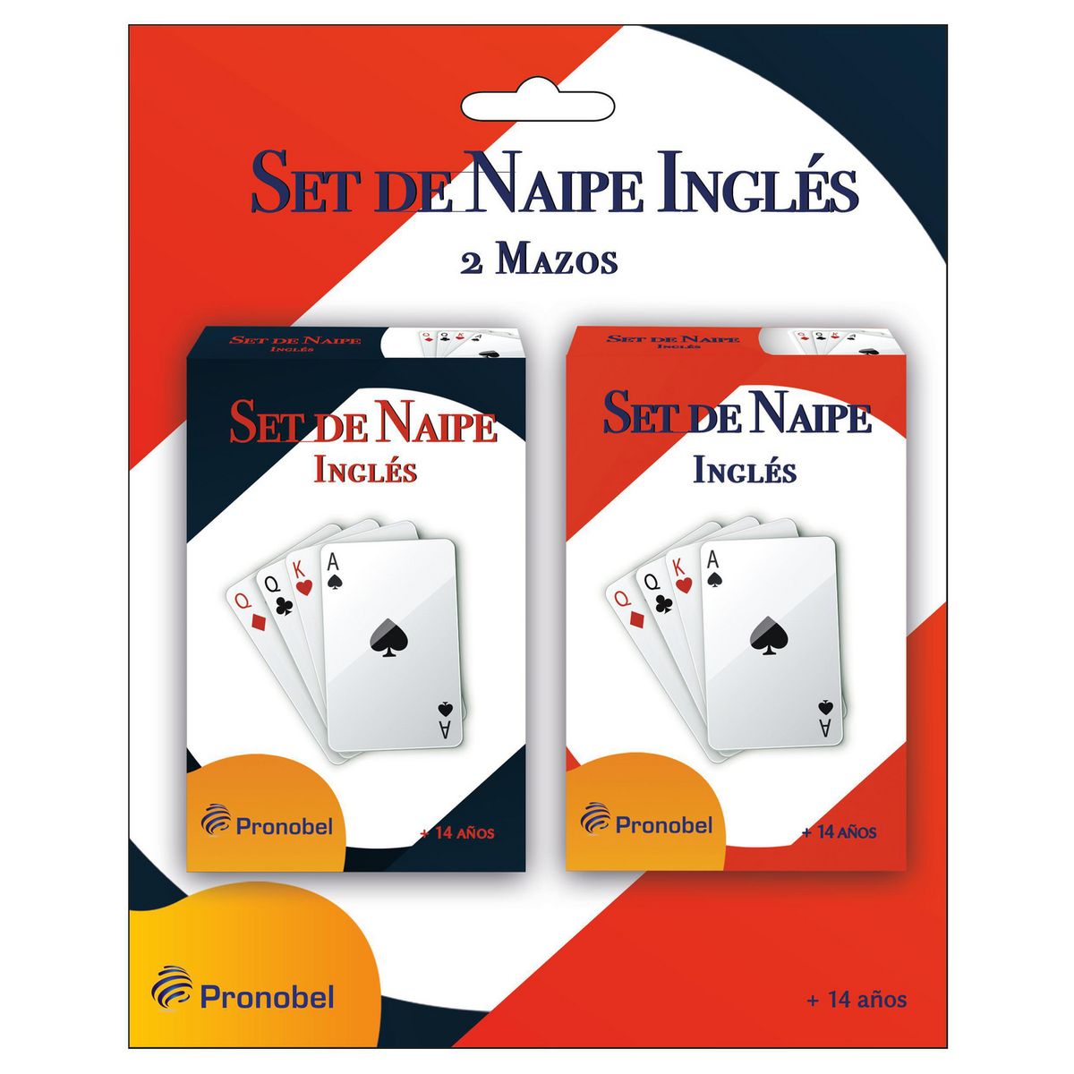 PRONOBEL - Set Naipe Ingles Doble Blister
