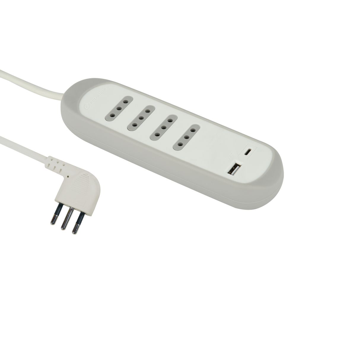 HALUX - Alargador 2 USB 4 Toma(s) 3 m Blanco