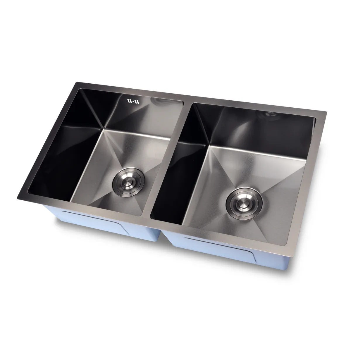 SPLENDID - Lavaplatos Empotrado Bajo Cubierta 2 Cubeta(s) 82x22x45 cm Acero inoxidable