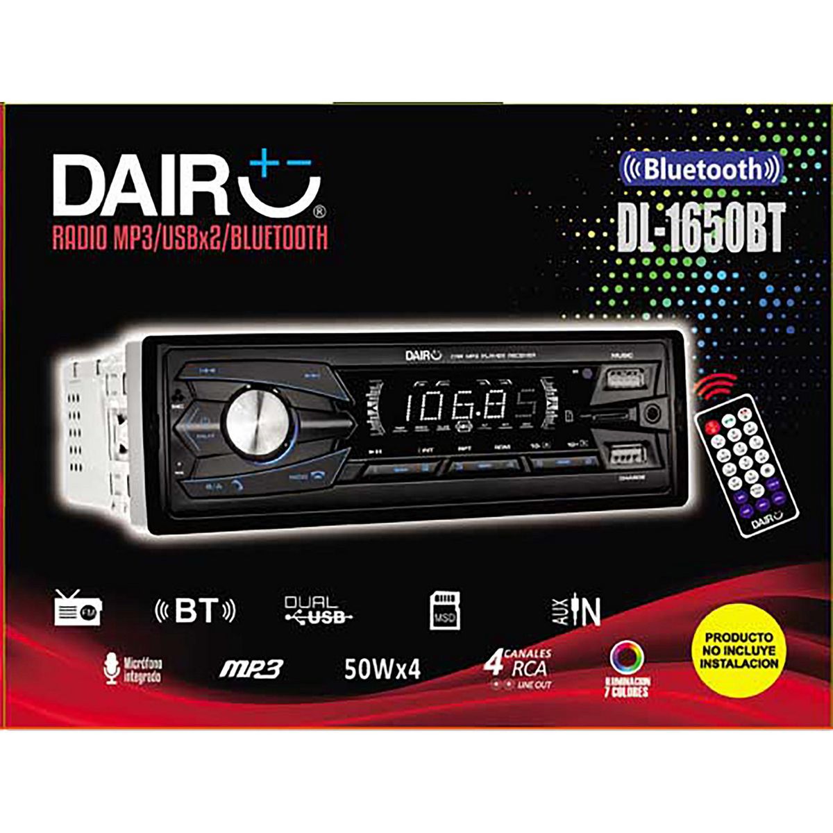 DAIRU - Radio Bluetooth Dairu Auto Conexión Inalámbrica 50w