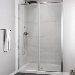 DUSCHY - Set Mampara Abatible Hoja Fija Cierre 170 Cm