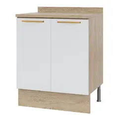 DUSCHY - Mueble Base con Cubierta 2 Puertas Blanco