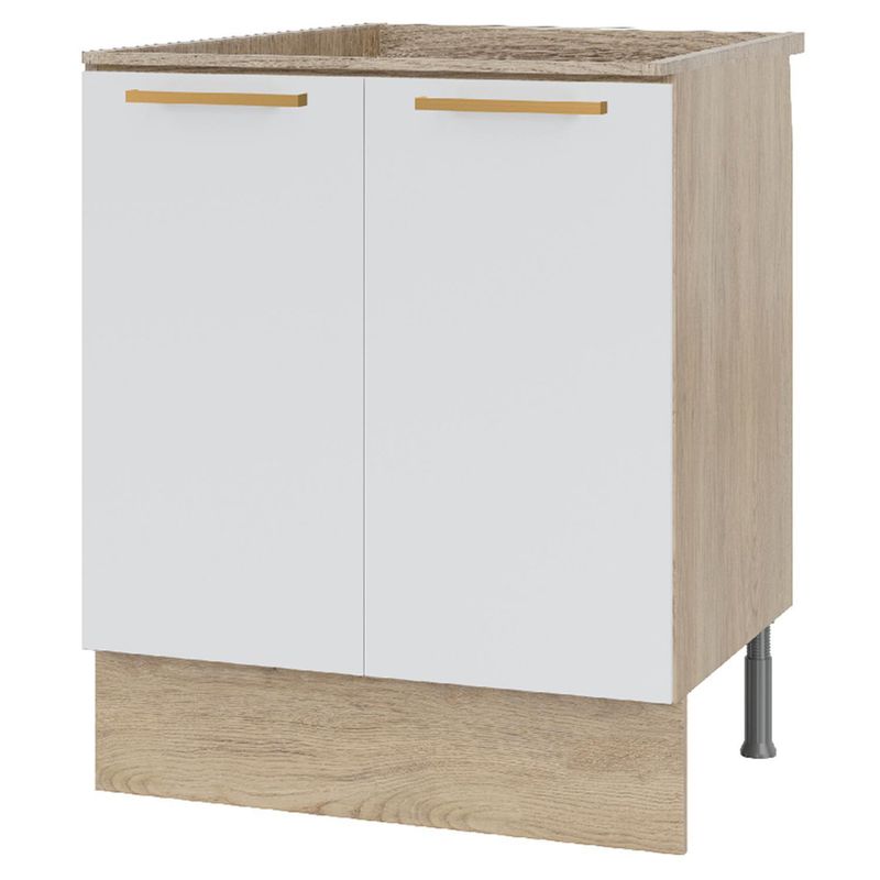 DUSCHY - Mueble Base sin Cubierta 2 Puertas Blanco