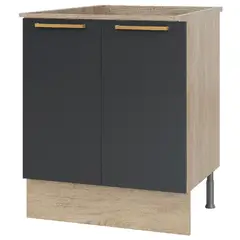 DUSCHY - Mueble Base sin Cubierta 2 Puertas Grafito