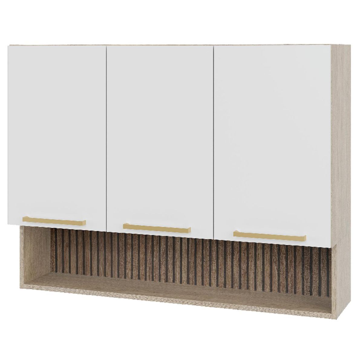 DUSCHY - Mueble Mural con Nicho 3 Puertas Blanco