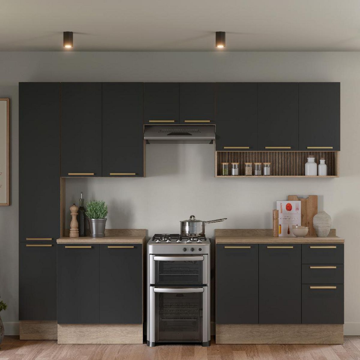 DUSCHY - Mueble Mural 60x36x30,5 cm Grafito