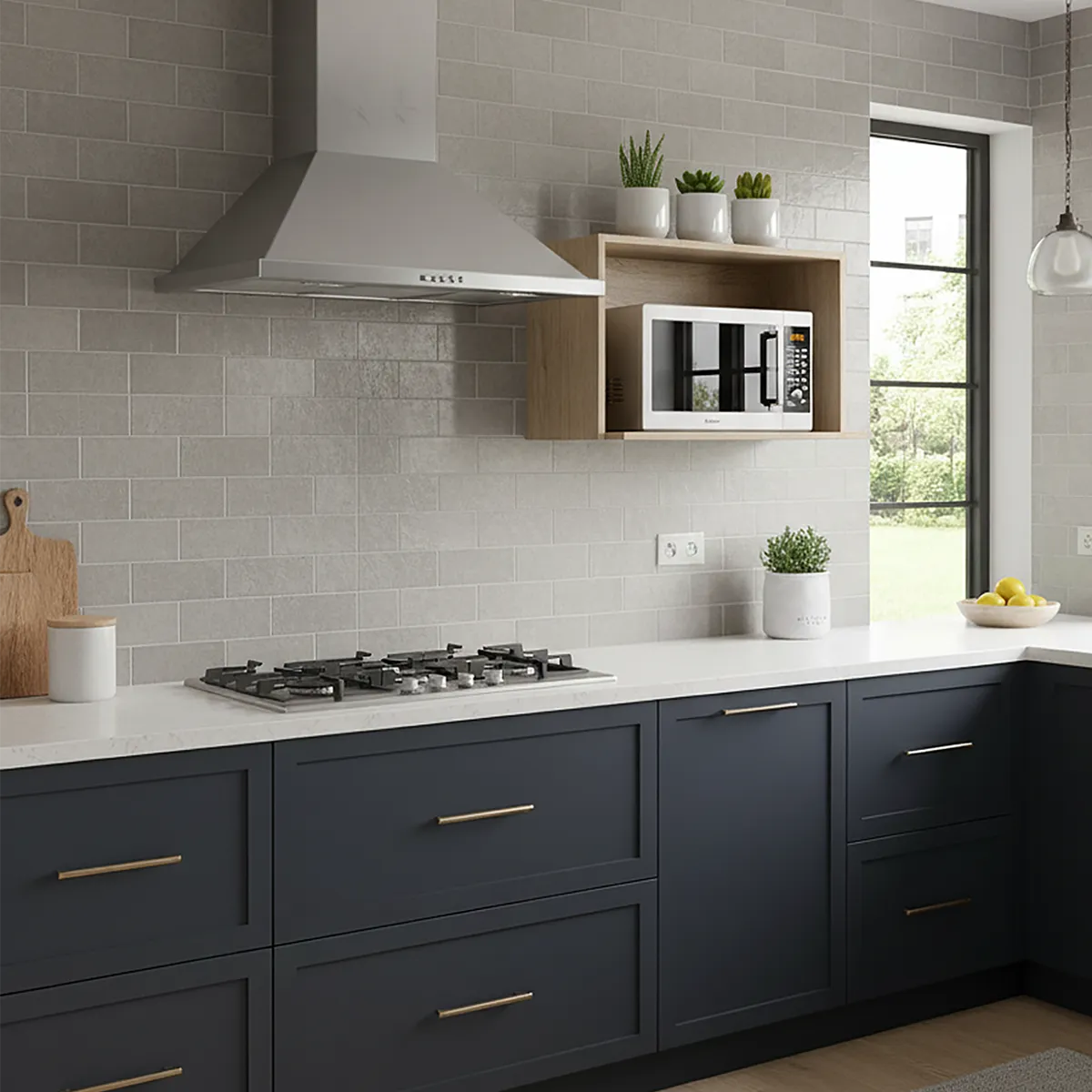 DUSCHY - Mueble Mural Microondas Madera