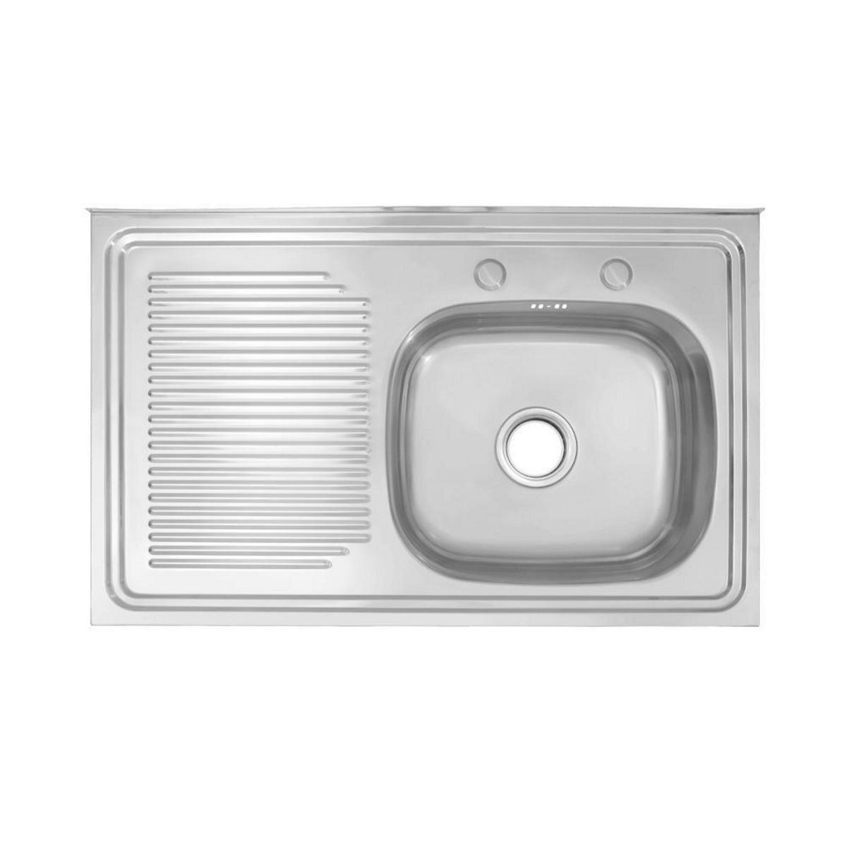 DUSCHY - Lavaplatos Sobreponer con Drenaje 1 Cubeta(s) 52x18x82 cm Acero inoxidable