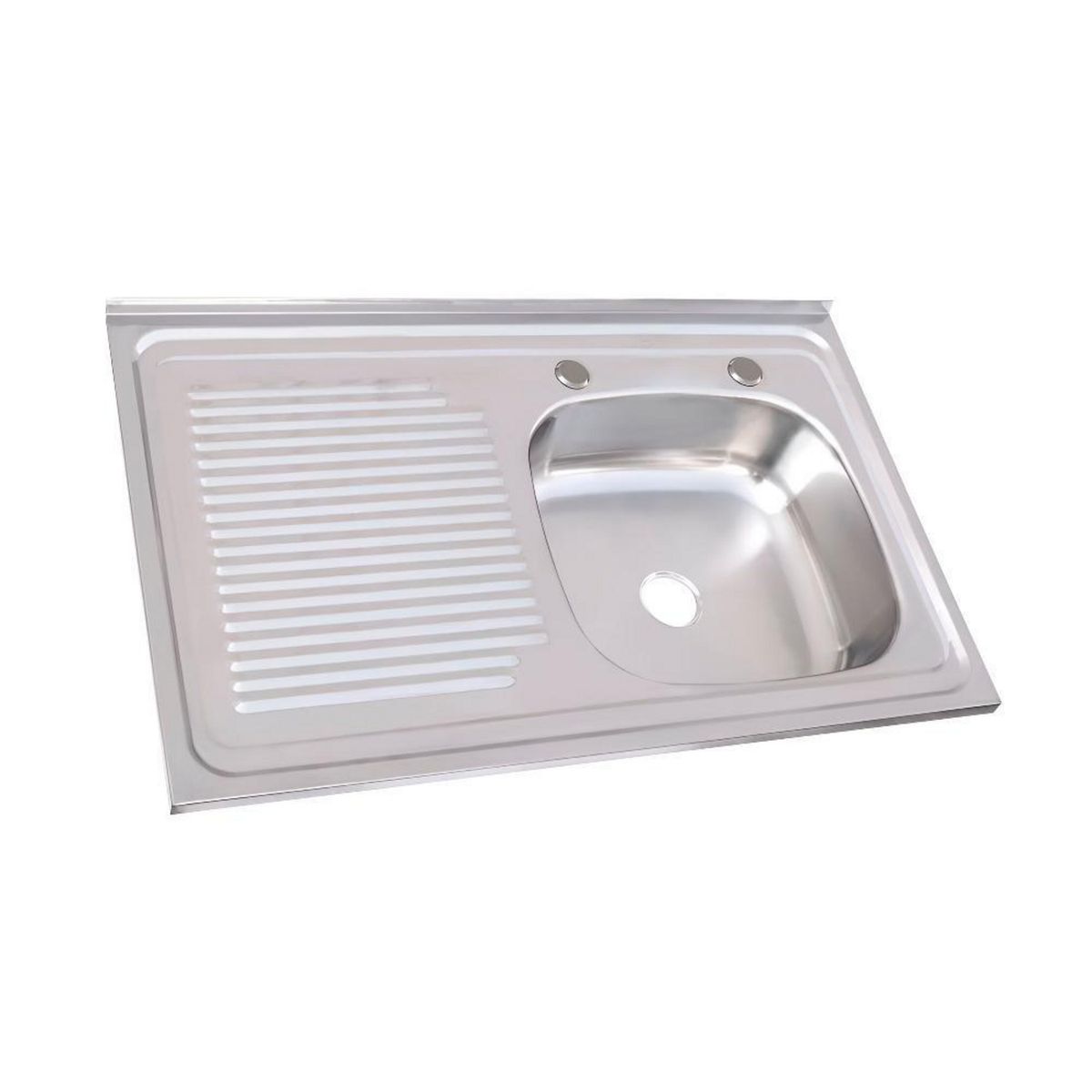 DUSCHY - Lavaplatos Sobreponer con Drenaje 1 Cubeta(s) 52x18x82 cm Acero inoxidable