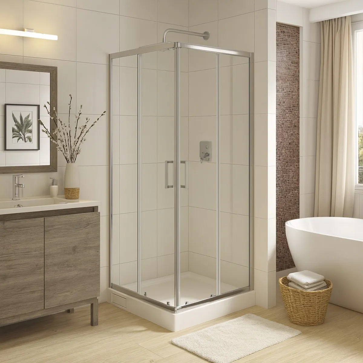 DUSCHY - Cabina de Ducha 5mm con Receptáculo 100X70X190