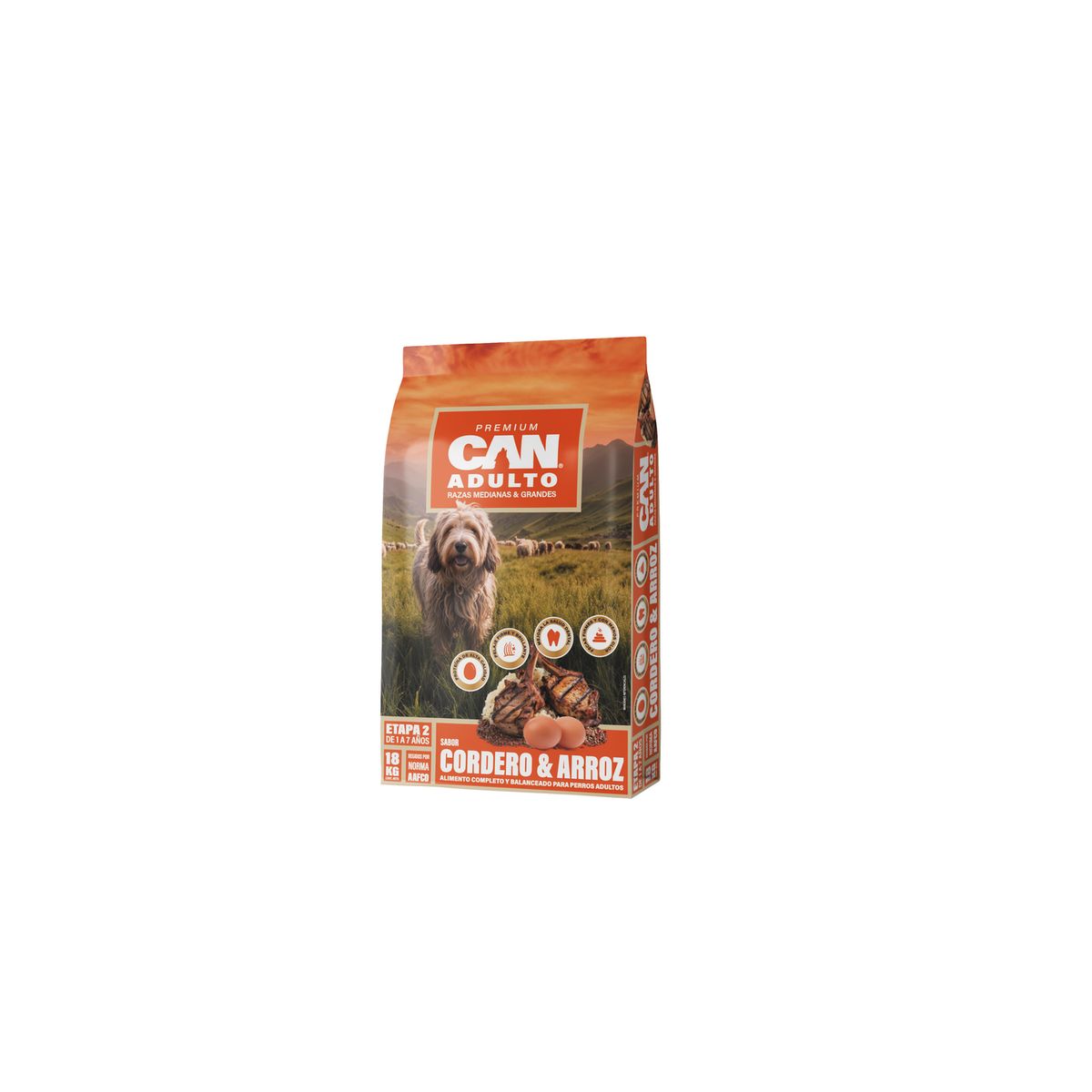 CAN - Alimento para Perro Adulto Carne y Arroz 18 kg