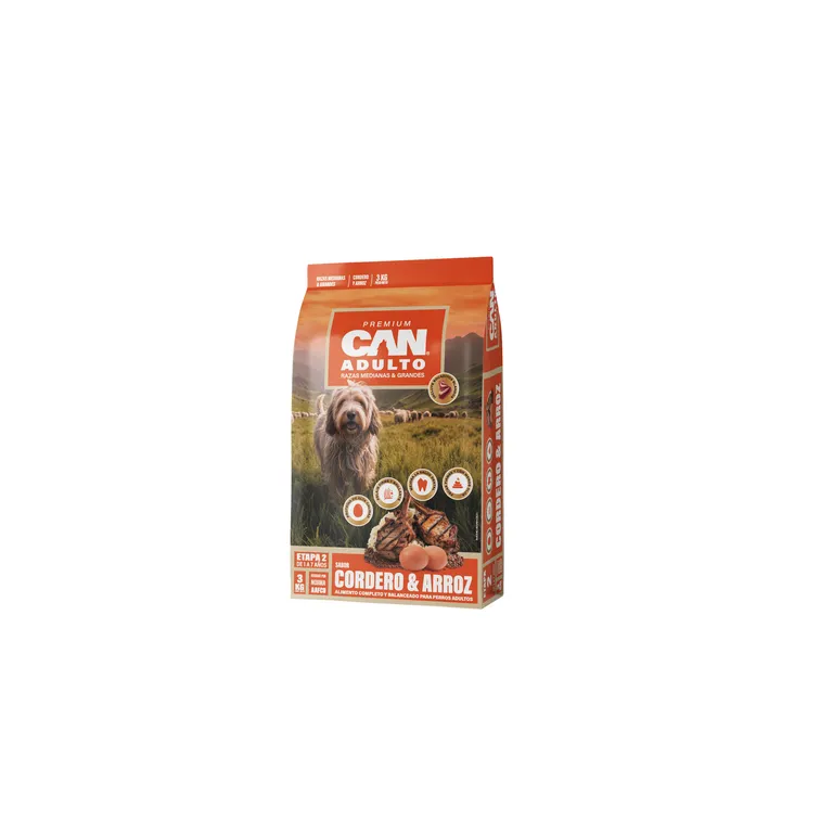 Alimento para Perro Adulto Cordero y arroz 3 kg