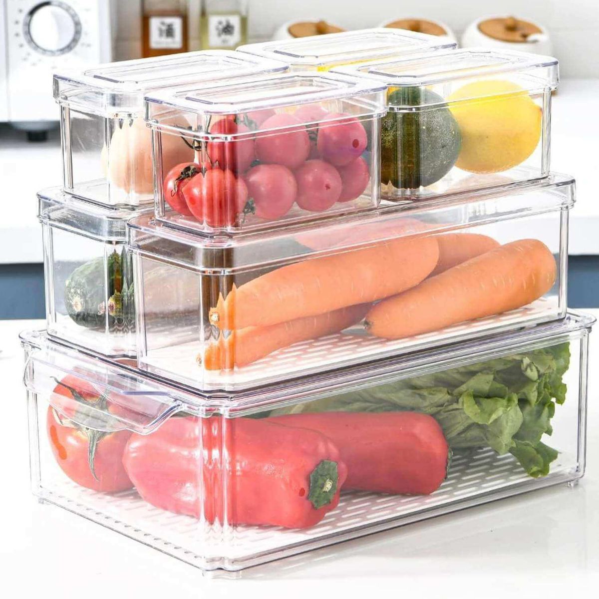IMPORTADORA USA - Set 7 organizadores para refrigerador y cocina