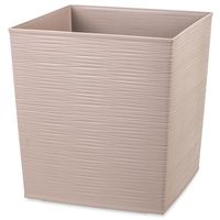 Macetero Estilo Piedra Cuadrada de Plástico 30x30 cm Taupe