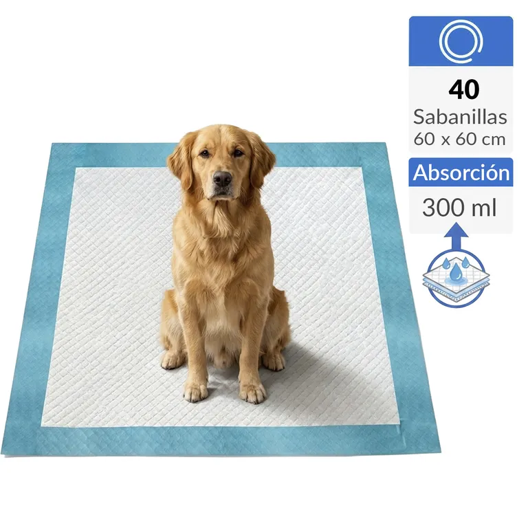 Sabanilla para perros entrenamiento 60x60 cm 40 unds