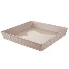 REYPLAST - Plato Macetero Cuadrado Piedra 30X30 Cm Jardín