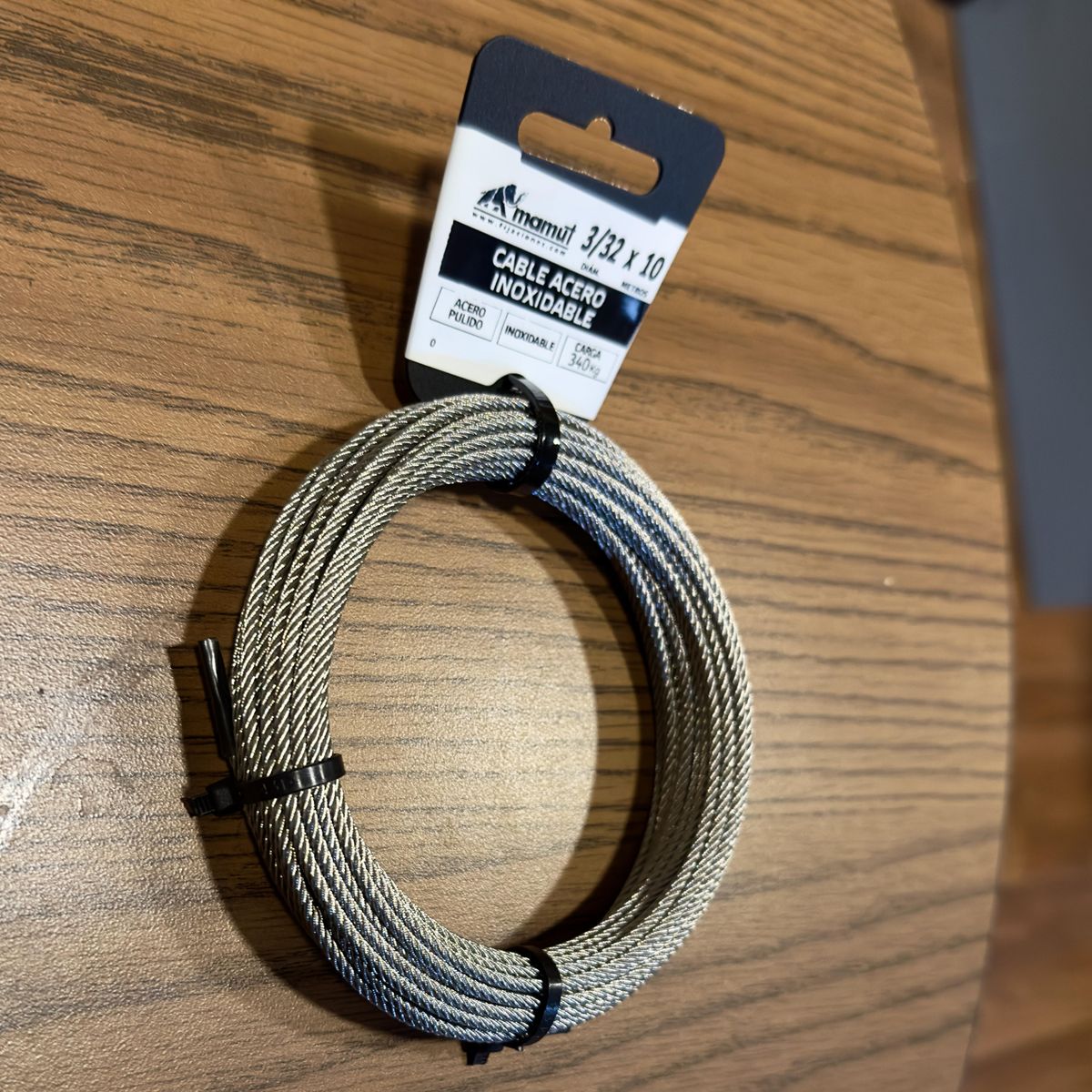 MAMUT - Cable Acero Inoxidable 7x19 3/32 " 10 m Galvanizado