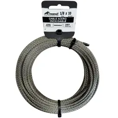 MAMUT - Cable de acero 7x19 inoxidable 1/8 x 10 mt
