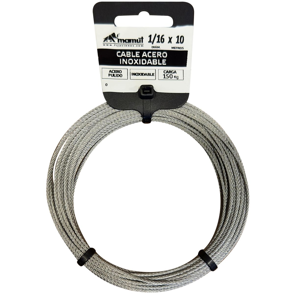 MAMUT - Cable Acero Inoxidable 7x19 1/16 " 10 m Acero